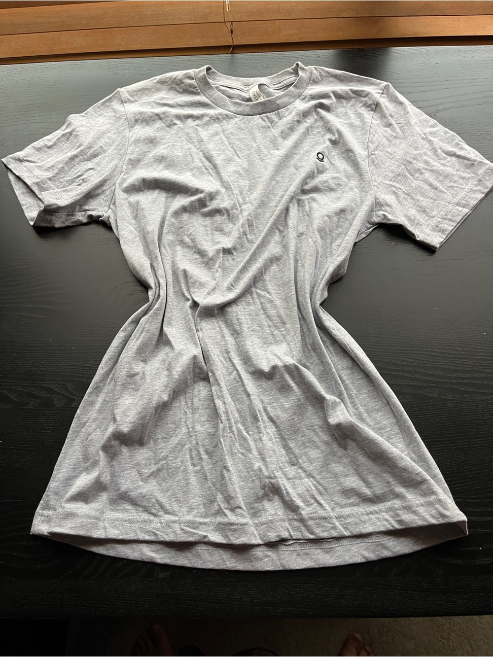 Bella + Canvas Gray Cotton Blend Short Sleeve Crew Neck T-Shirt Size M